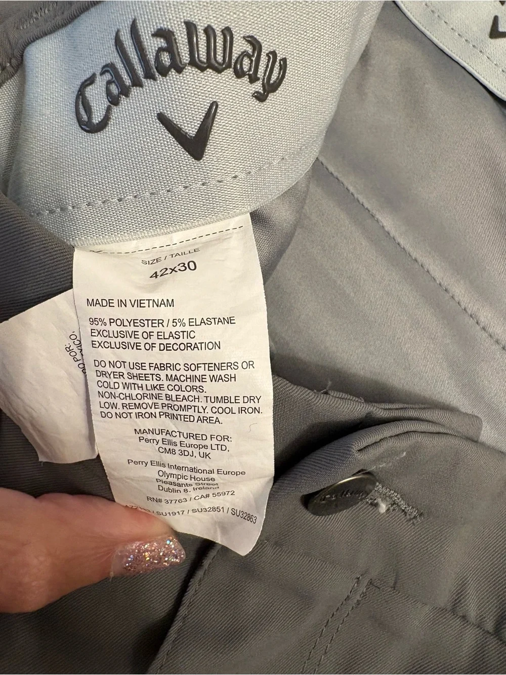 Callaway Golf Performance Pants – Gray – Men’s 42x30